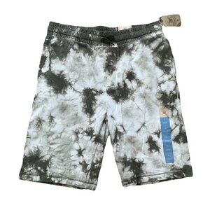 True Craft Boys Tie Dye Shorts Green Large Cotton Drawstring Pockets NWT